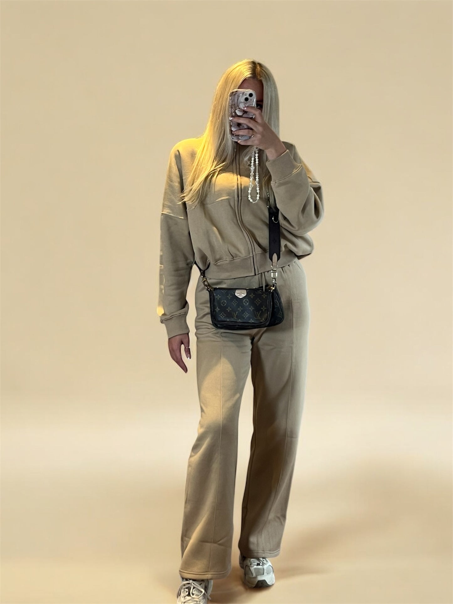 Brooke- Bomber style jacket co ord tracksuit with straight joggers - Charcoal