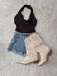 High waist denim shorts