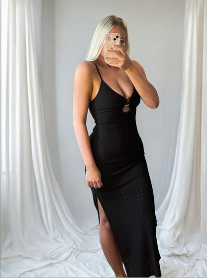 Golden Ring Cut Out Cami Style Dress