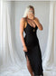 Black holiday maxi dress 